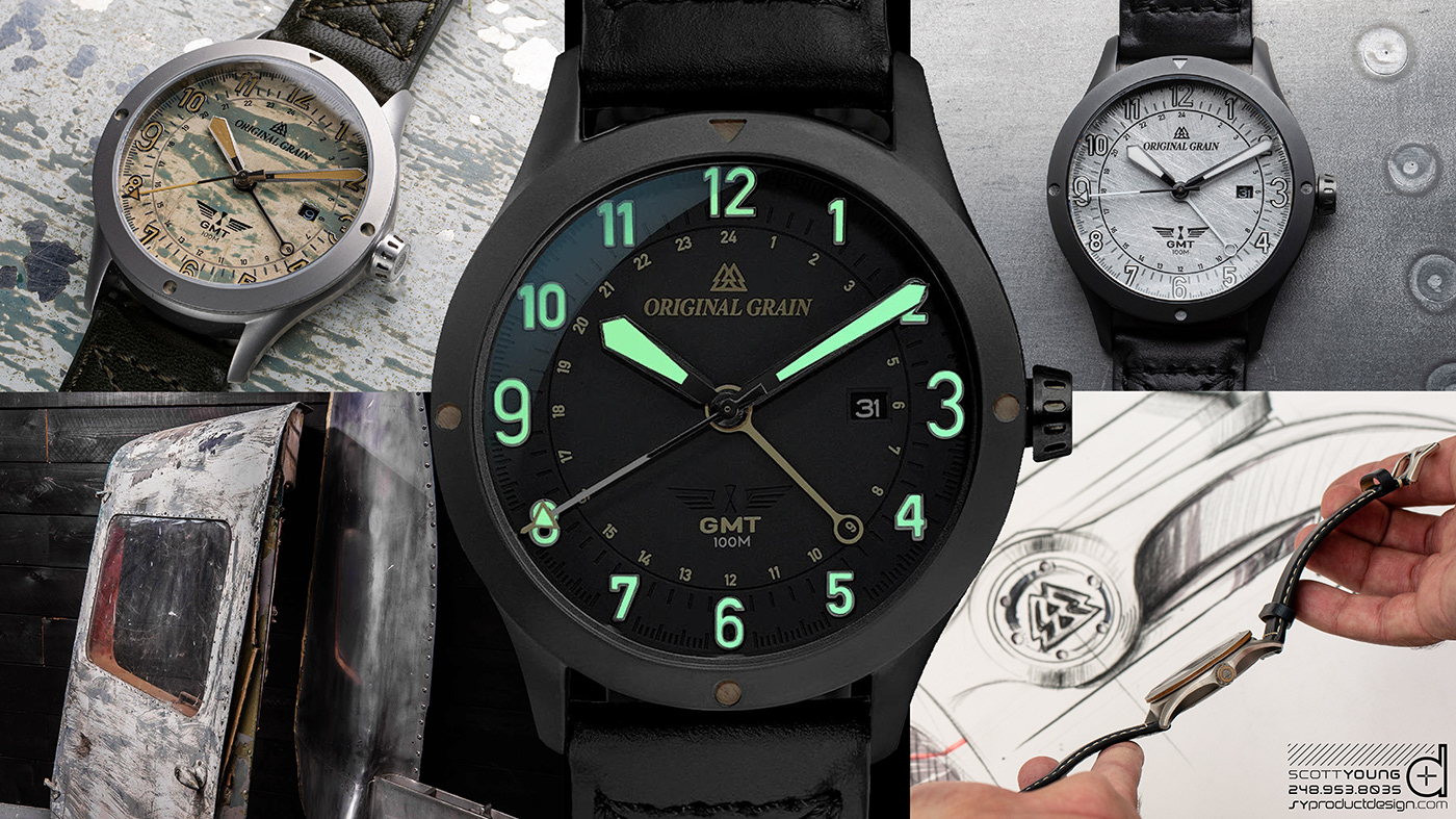 3D Rendering airplane design industrial design  Modern Design product product design  timepiece watch watch design