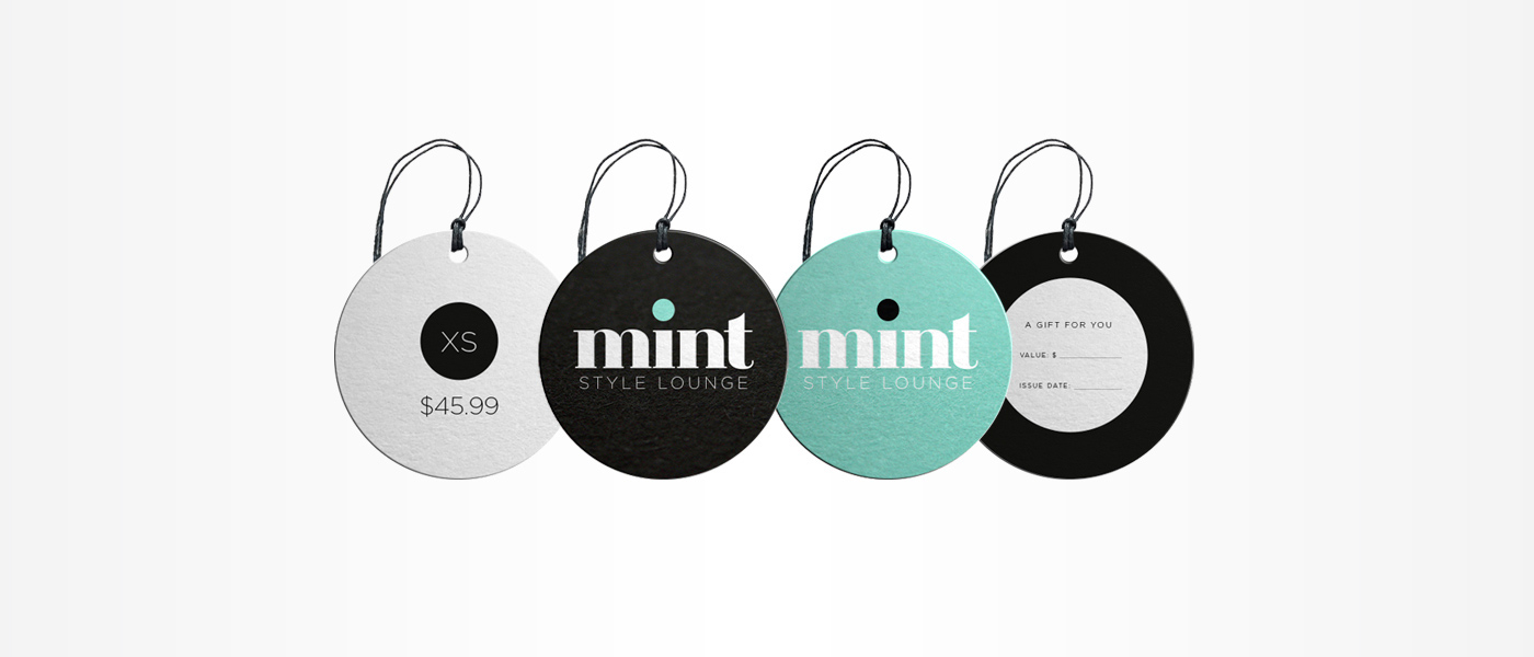 mint minimal circle simple Stationery business card Tote Bag branding  logo Fashion 