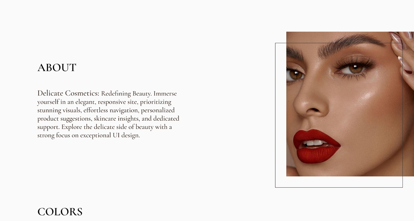 UI/UX ui design Figma Web Design  Website cosmetics Cosmetic skincare Responsive Ecommerce