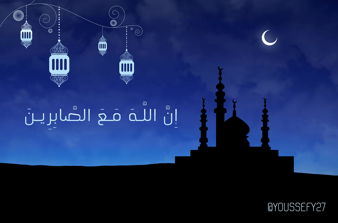 islam islamic mosque desert night SKY islamic design crescent clouds blue