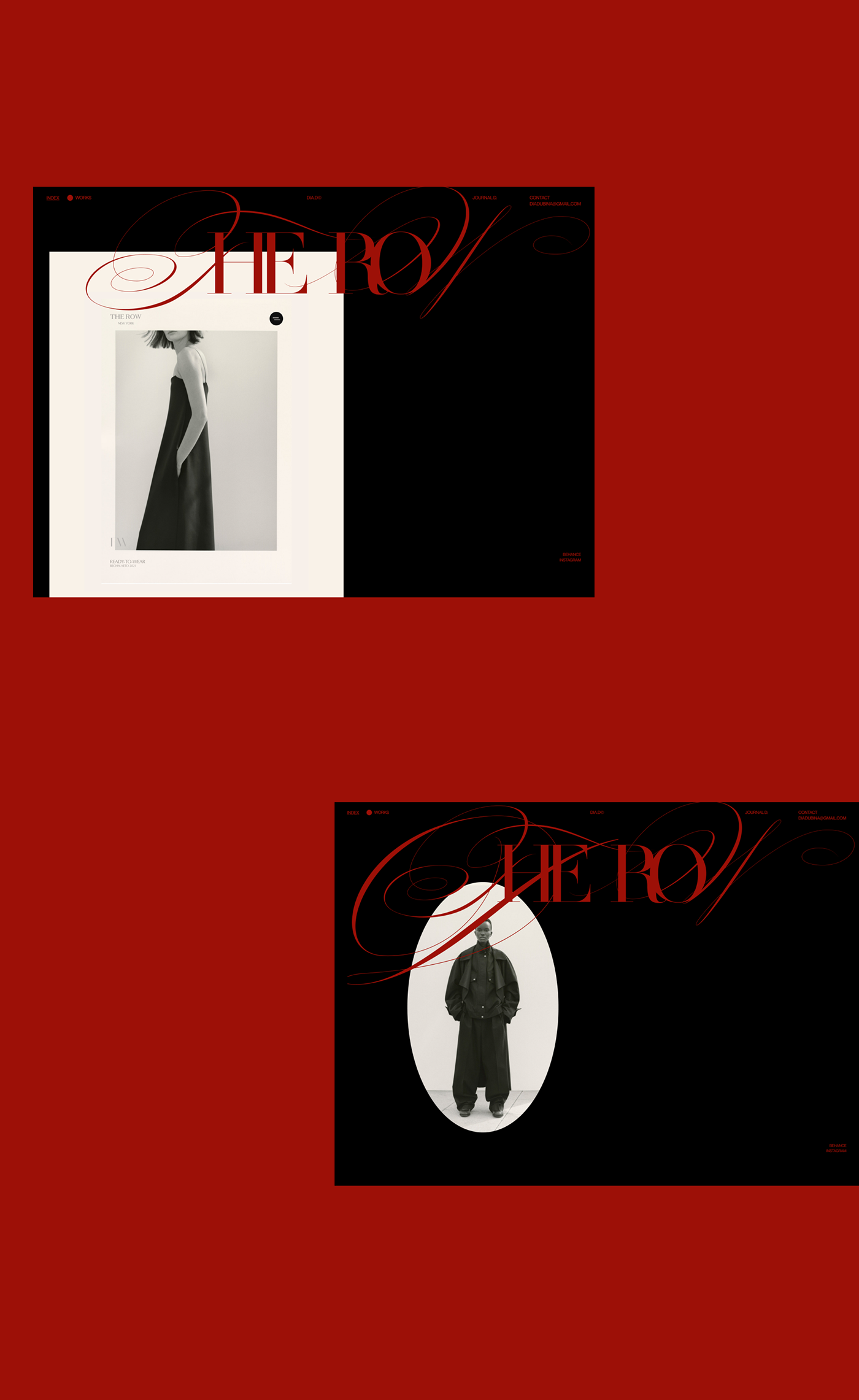 dark designer folio portfolio typography  