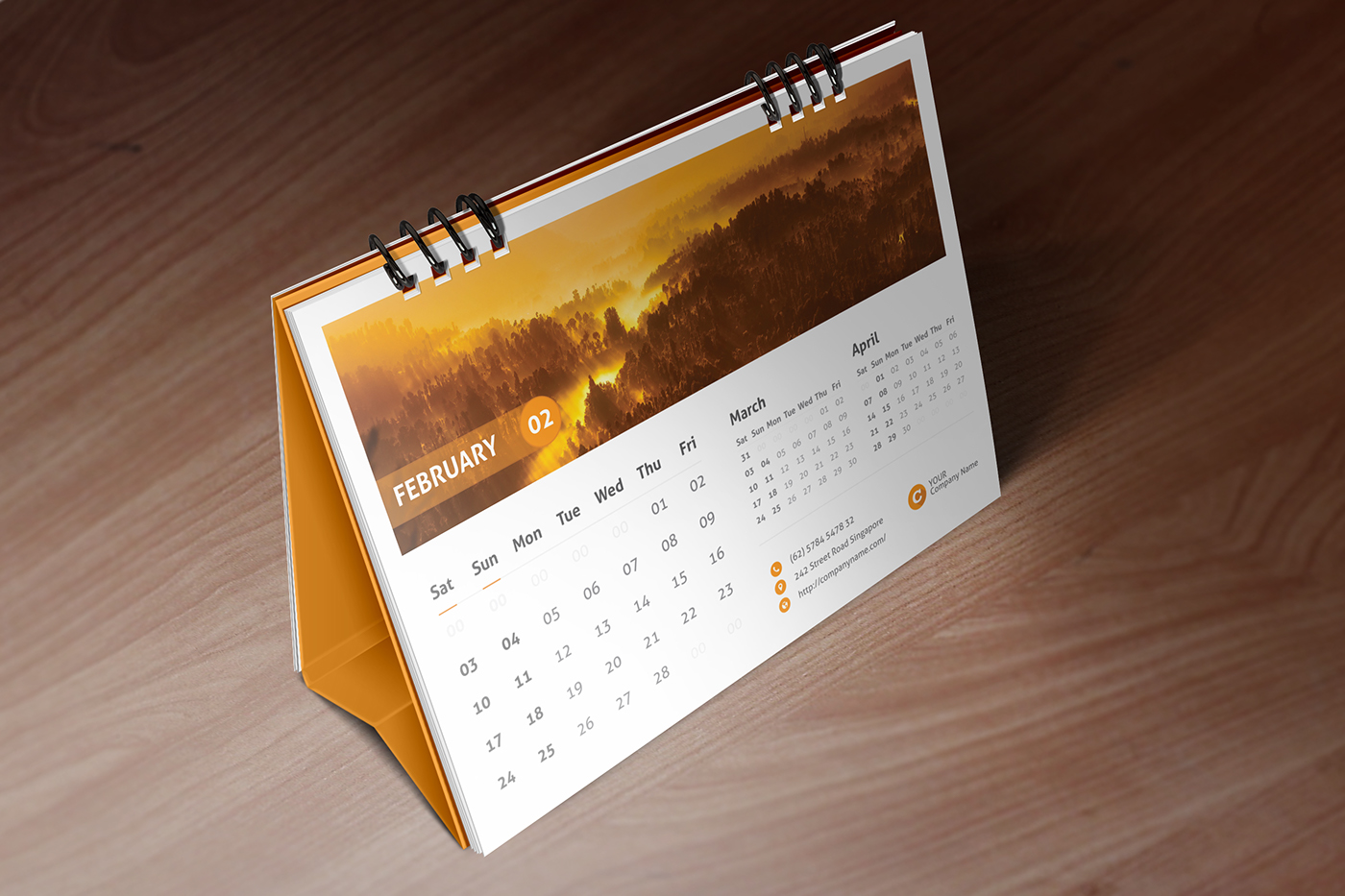 brand business calendar calendar 2018 corporate cover date Day design desk calendar