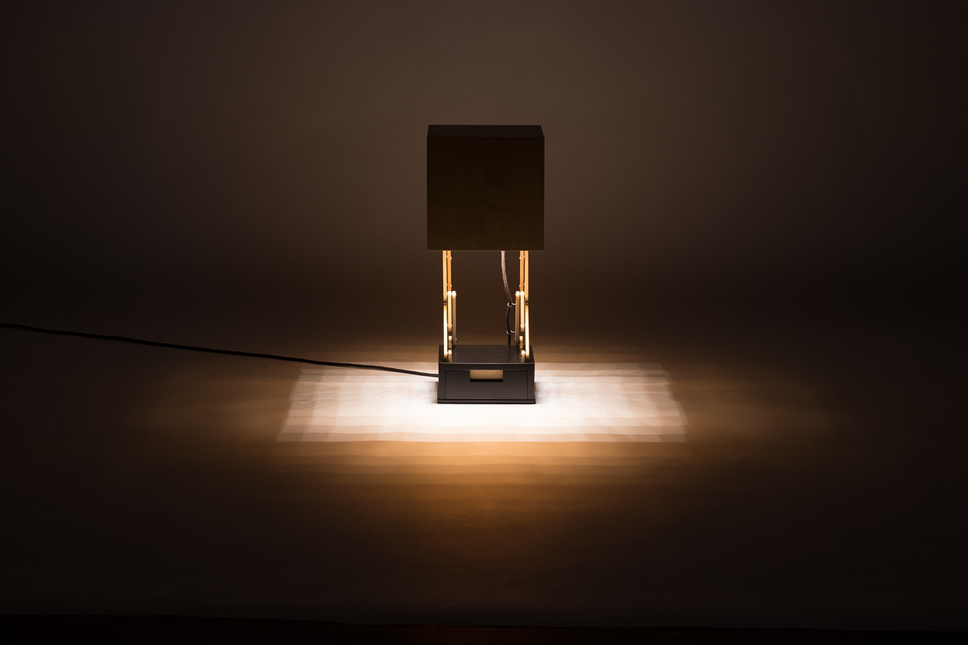 Lamp furniture light mechanism kinematic oak design retractable