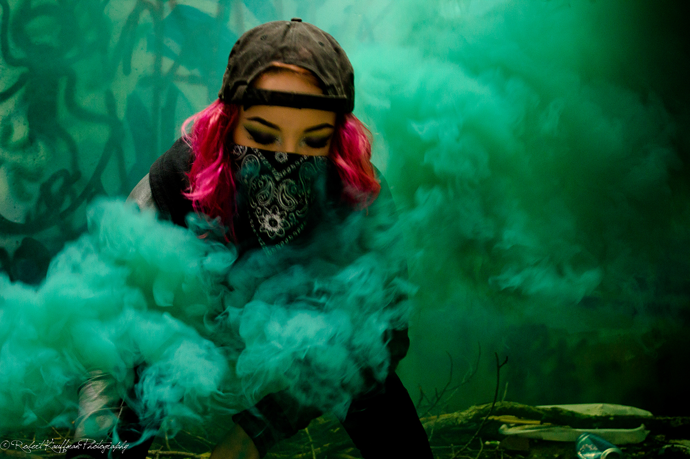 photoshoot Smoke Grenade model artistic shoot