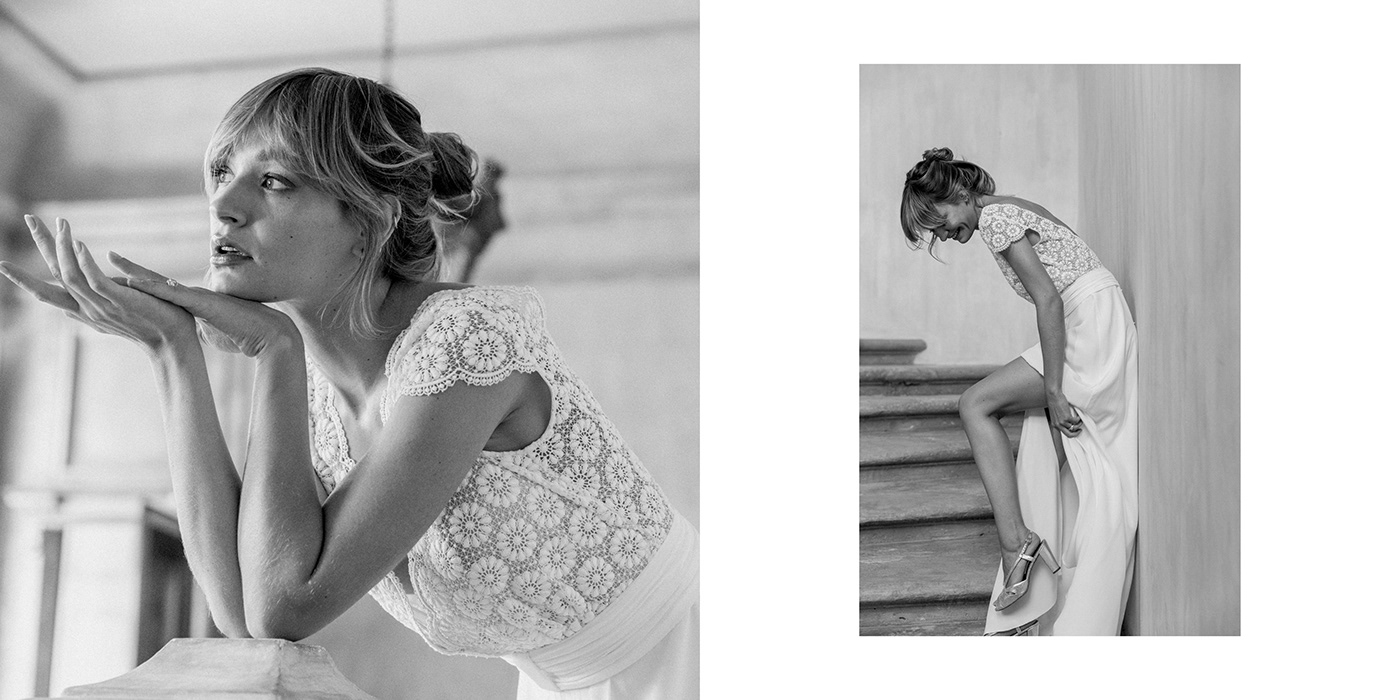 black and white bride Collection Fashion  laure de sagazan model Paris portrait wedding Wedding Photography