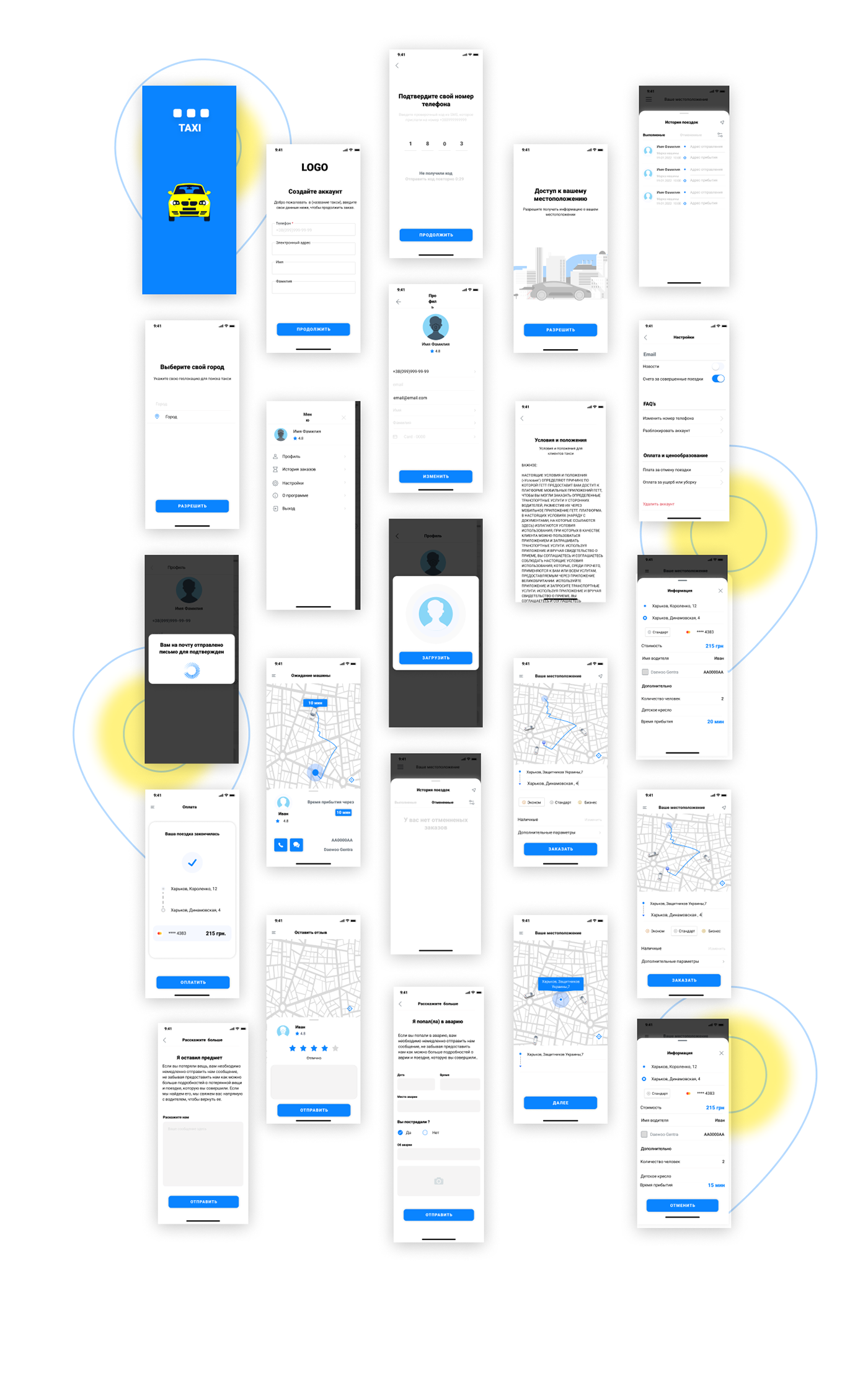 android app design Figma ios Mobile APP UI taxi ui design UI/UX ux Web Design 