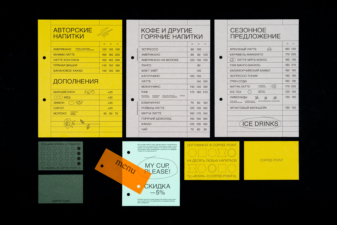 graphic design  identity cafe menu Coffee editorial grids layouts