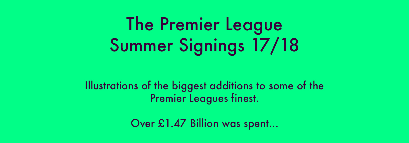 Premier League football soccer money transfers painting   sports branding  portrait athletes