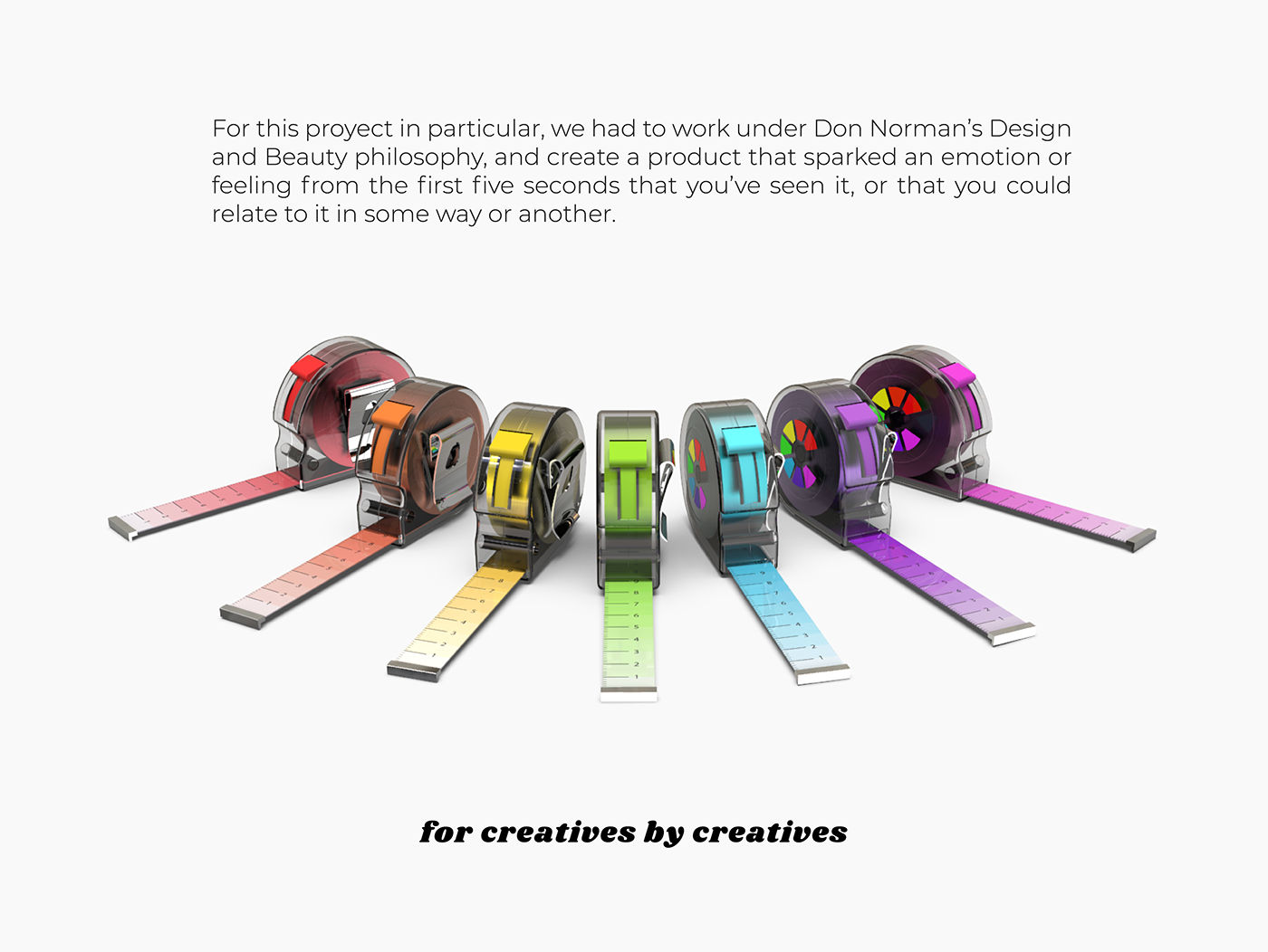 colorful creative flexometer innovation measuring tape product design  rainbow redesign conceptual student