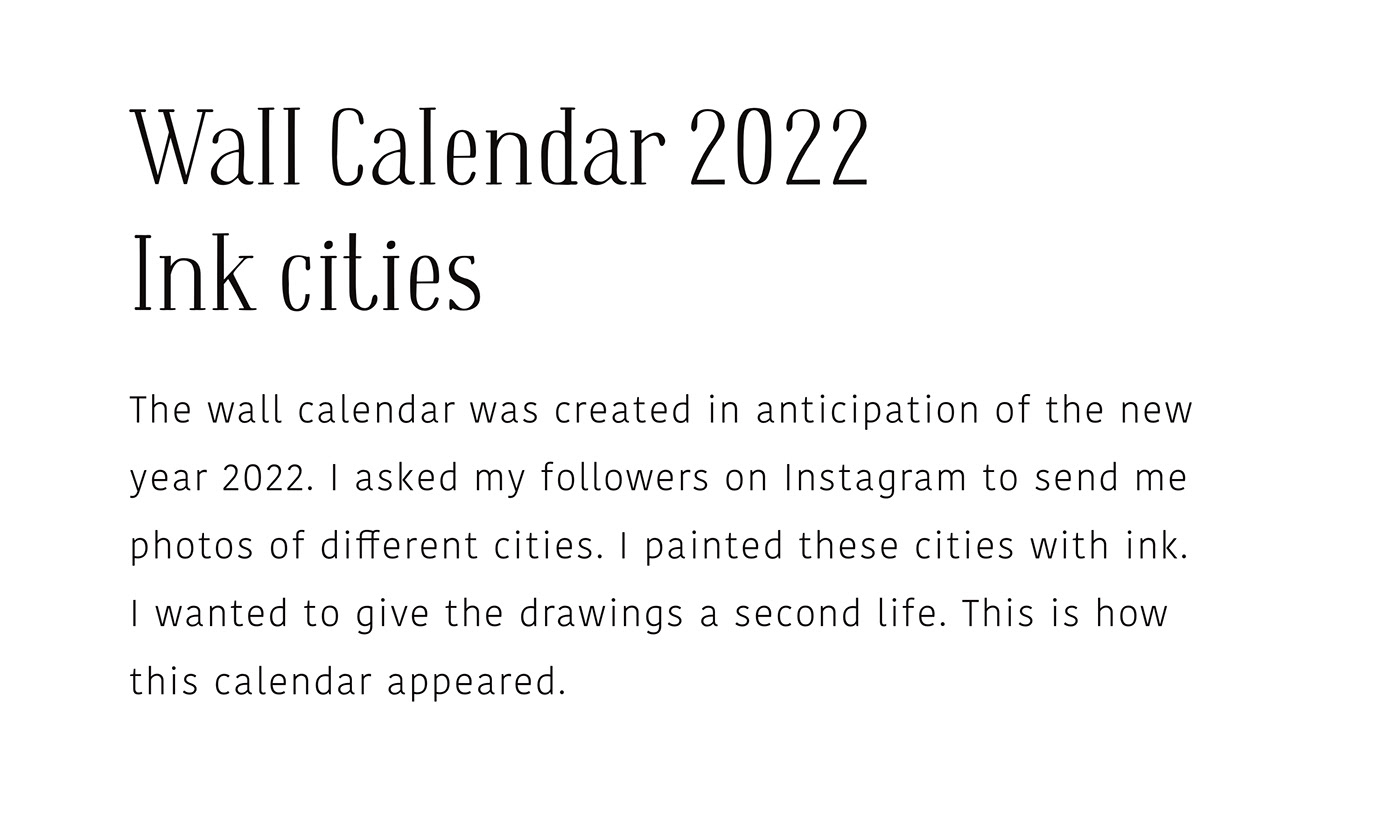 artwork calendar calendar design city design Drawing  graphic design  ILLUSTRATION  ink typography  