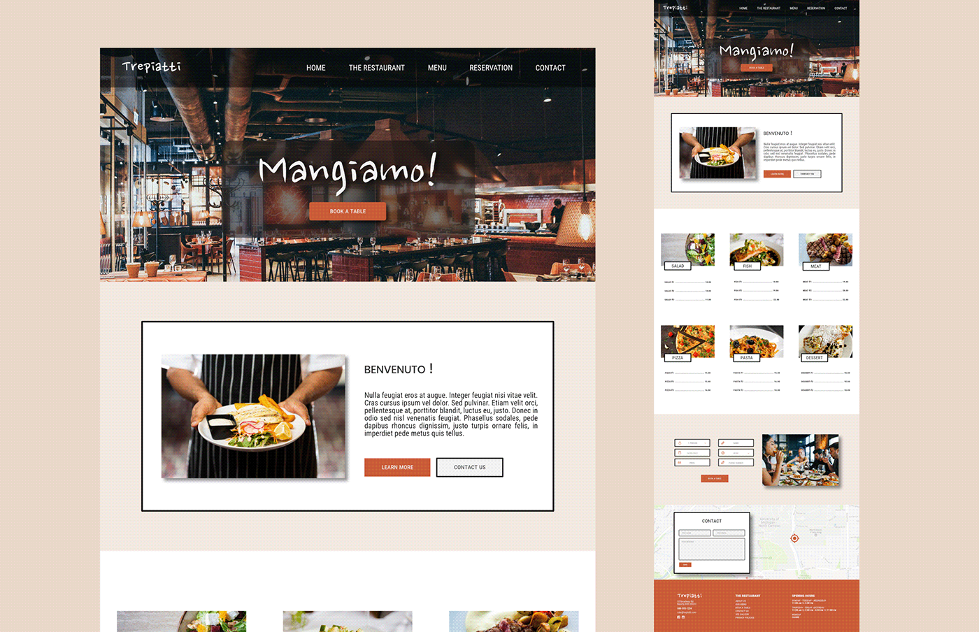 homepage italian restaurant Webdesign