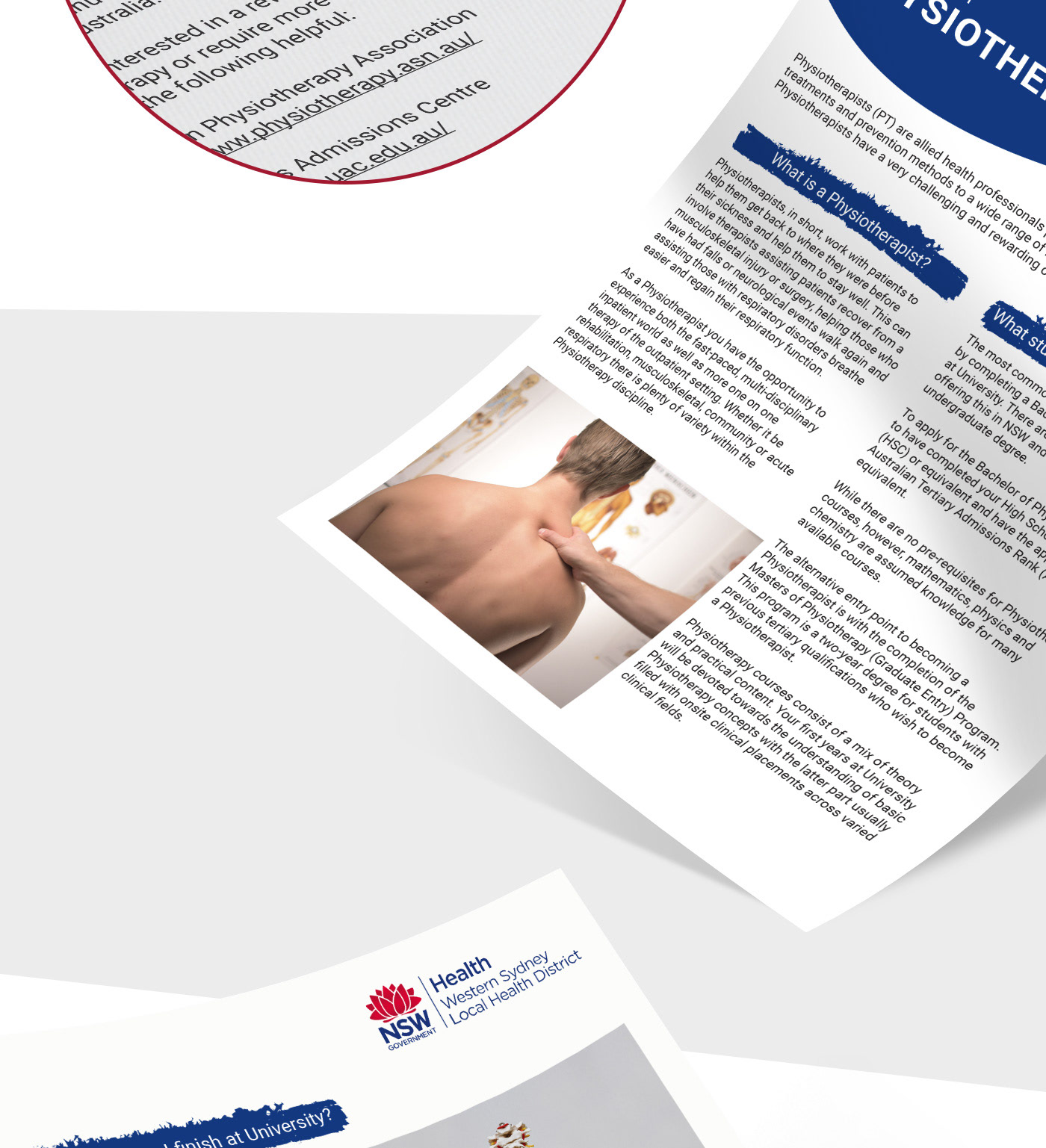 Health healthcare brochure pamphlet nsw NSW Health a4 work experience