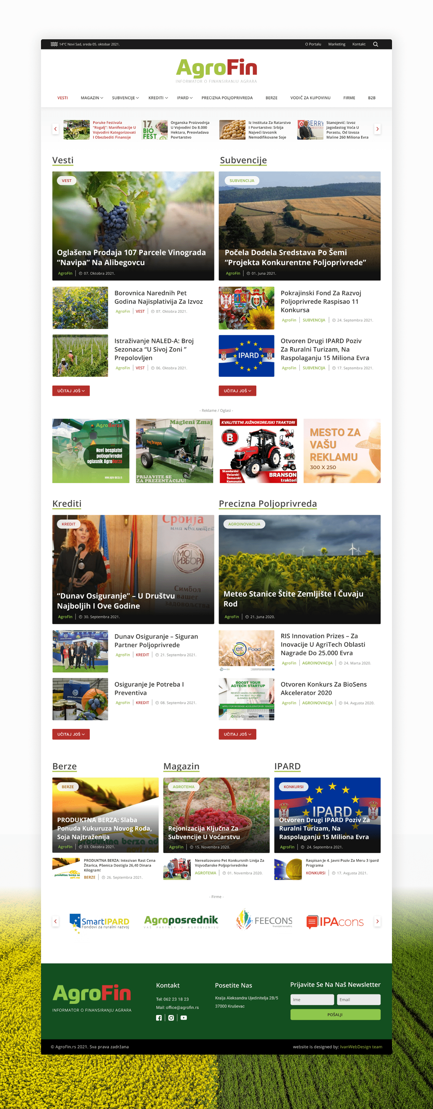 agriculture home informer news Responsive UI UI UX design Web Web Design  Website