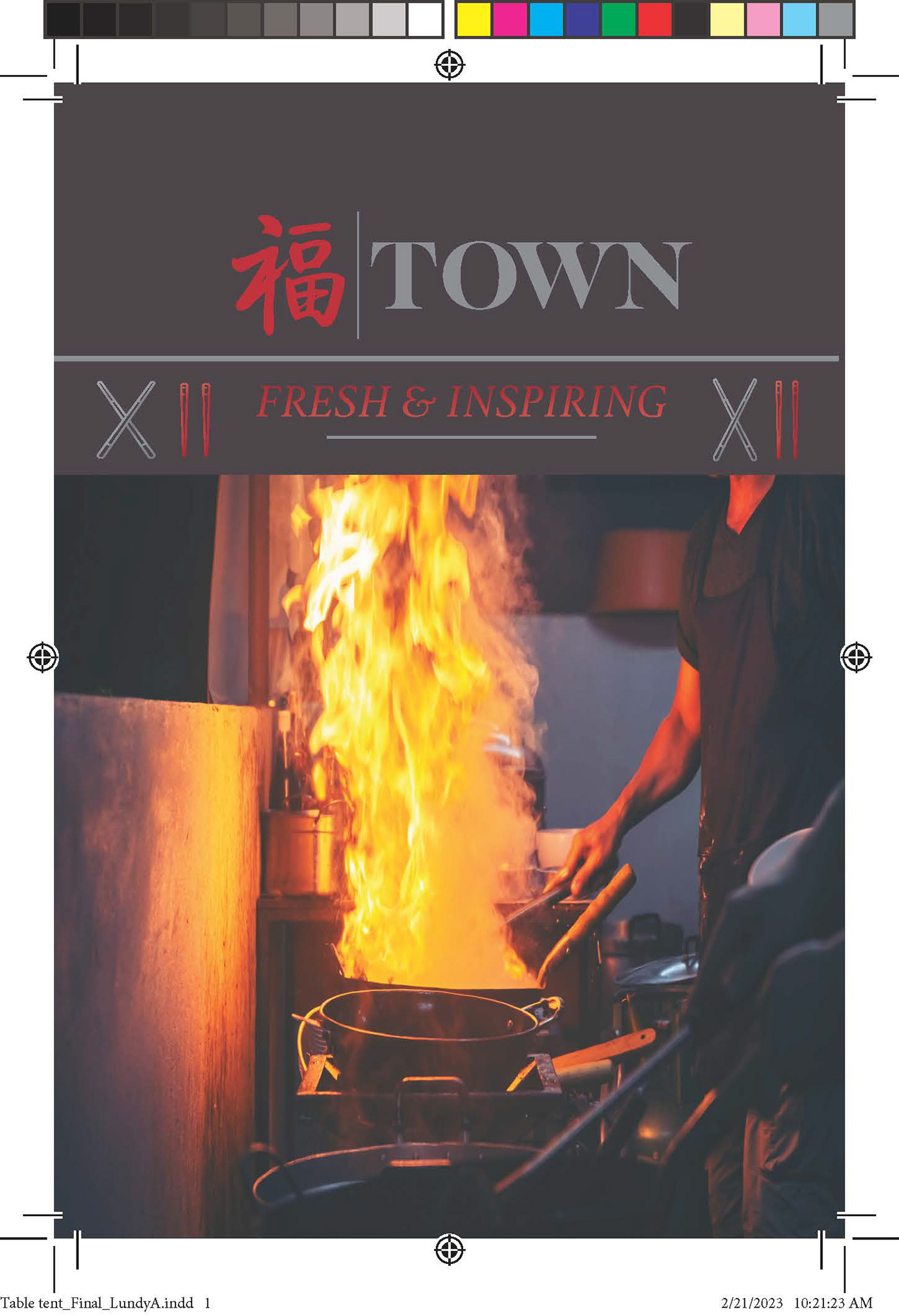 menu Chinese Food restaurant brand identity design InDesign print brochure flyer