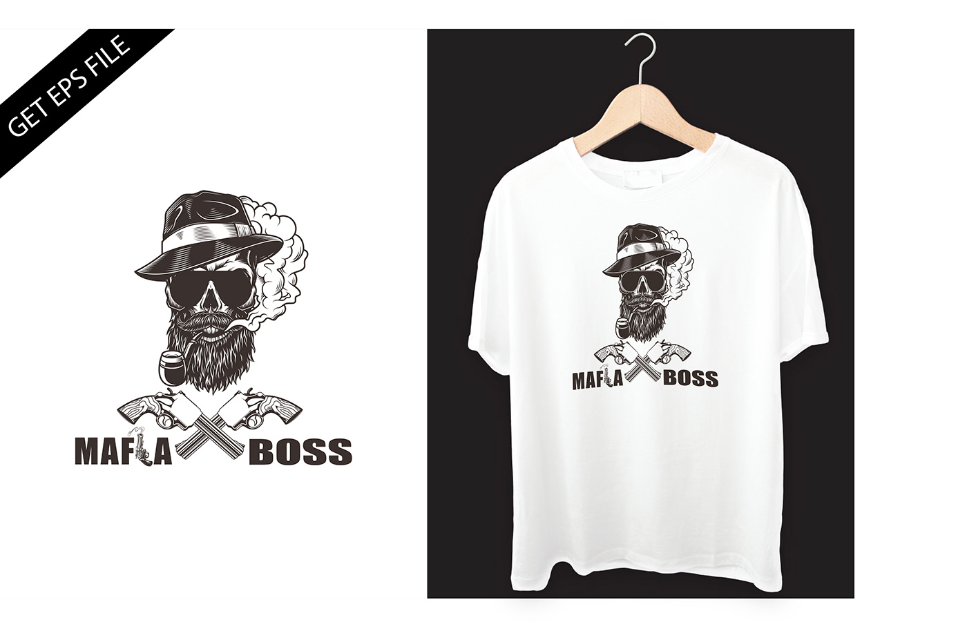 adobe illustrator boss designer font Logo Design mafia t-shirt text tshirt vector
