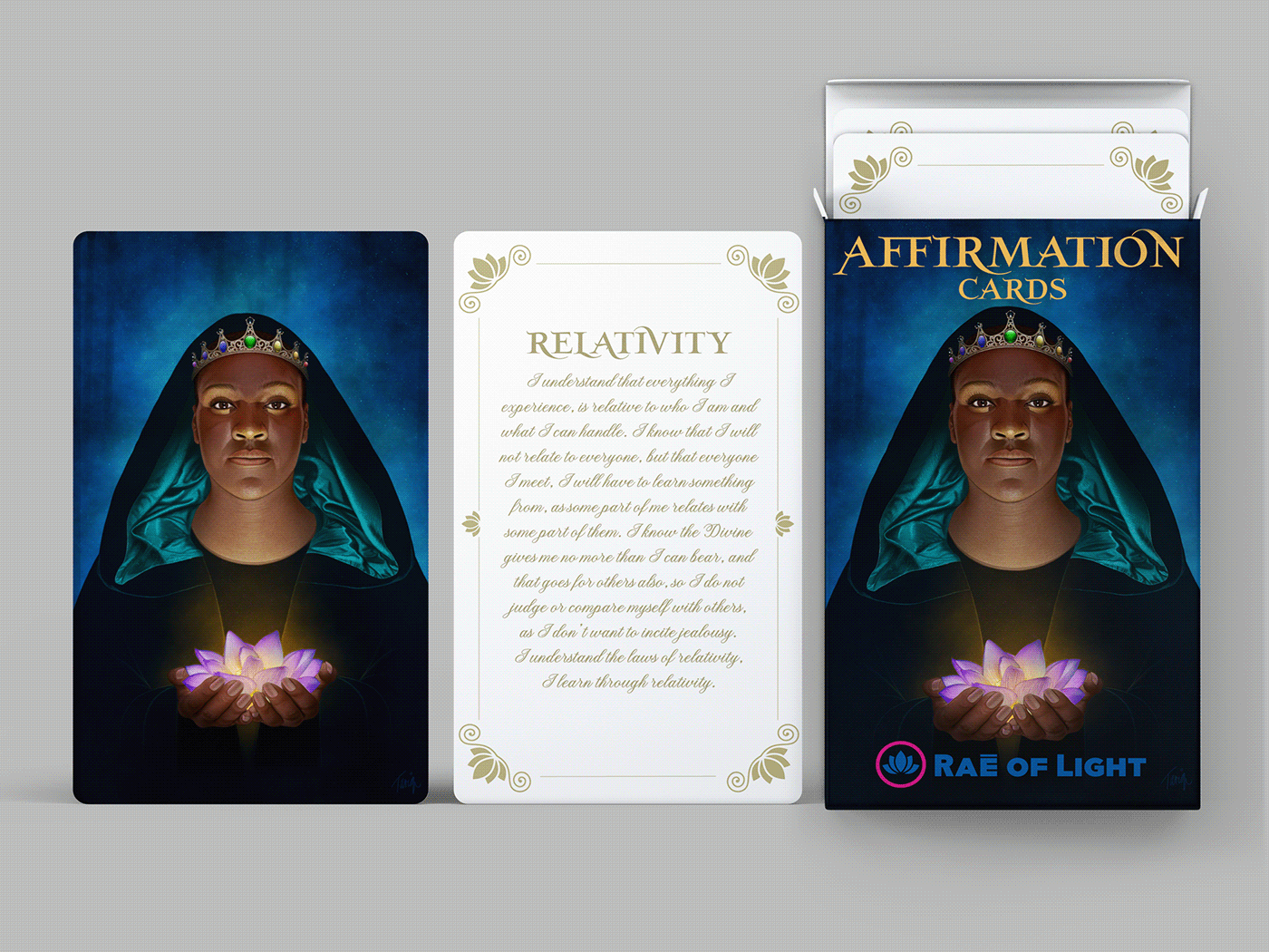 affirmation cards black princess chakra high priestess Magic   Spiritual Healer Tarot Cards