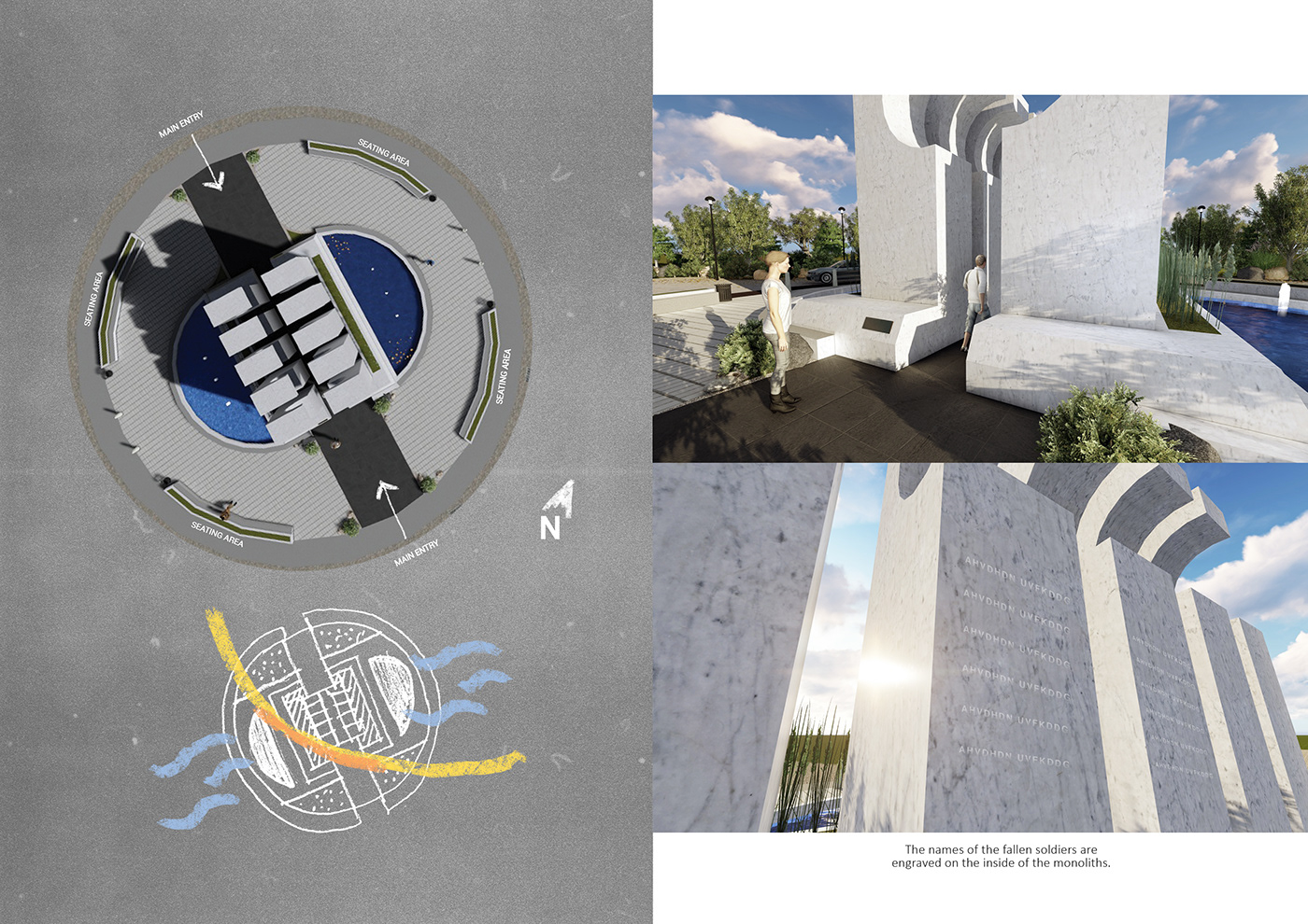 architecture Memorial monolith monument visualization
