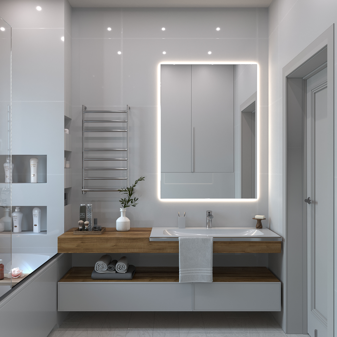 bathtub bathroom bathroomdesign visualization Render interior design  3ds max corona toilet Interior