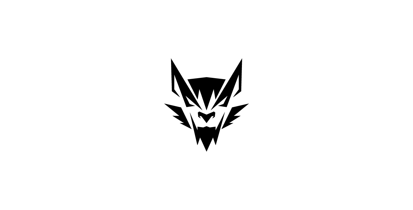 logo wolf video vector abstract design