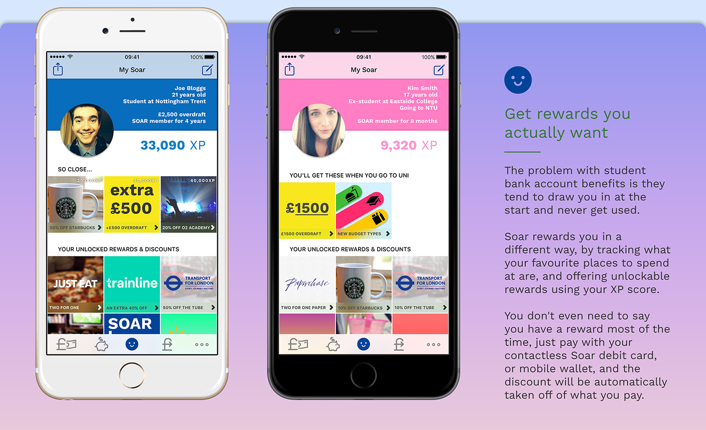 D&AD new blood nationwide app banking money clean flat