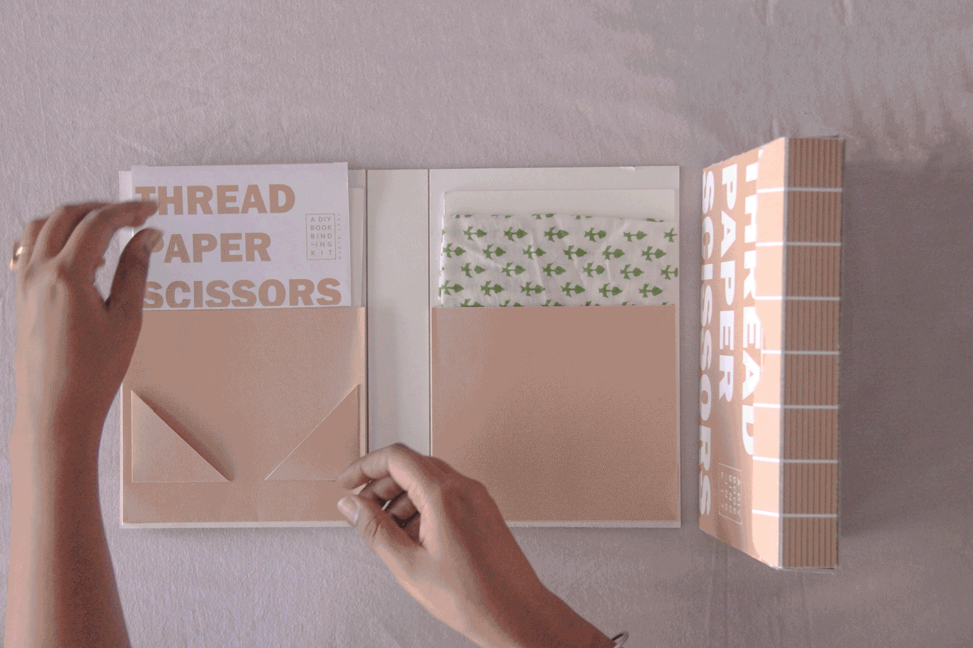 illustrations manual instruction guide Bookbinding guide Packaging Thread Paper Scissors tools DIY kits diy kits