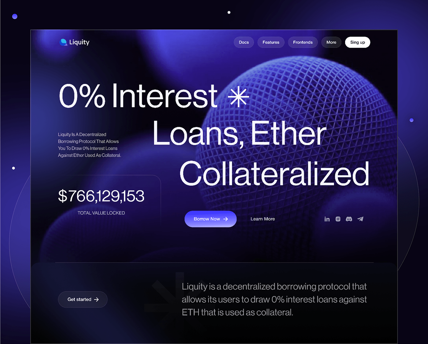 decentralized landing page crypto landing page crypto Web Design  UI/UX Figma Website financial finance