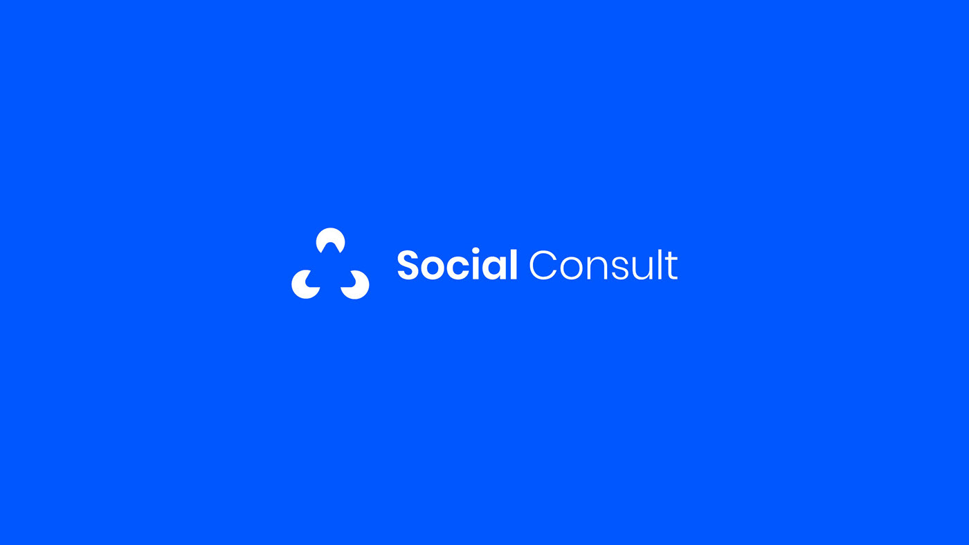 Social Consult Logo in Blue Backround