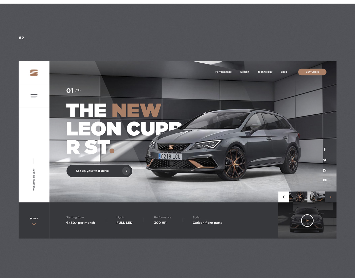 ux UI Website homepage slider car game shoes clothes watch