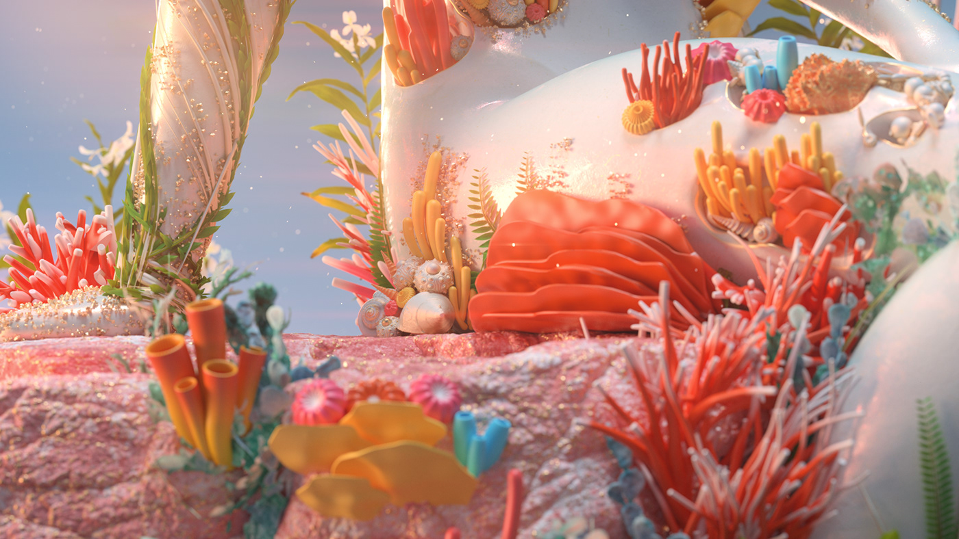 3D 3d art cinema 4d concept coral Ocean reef