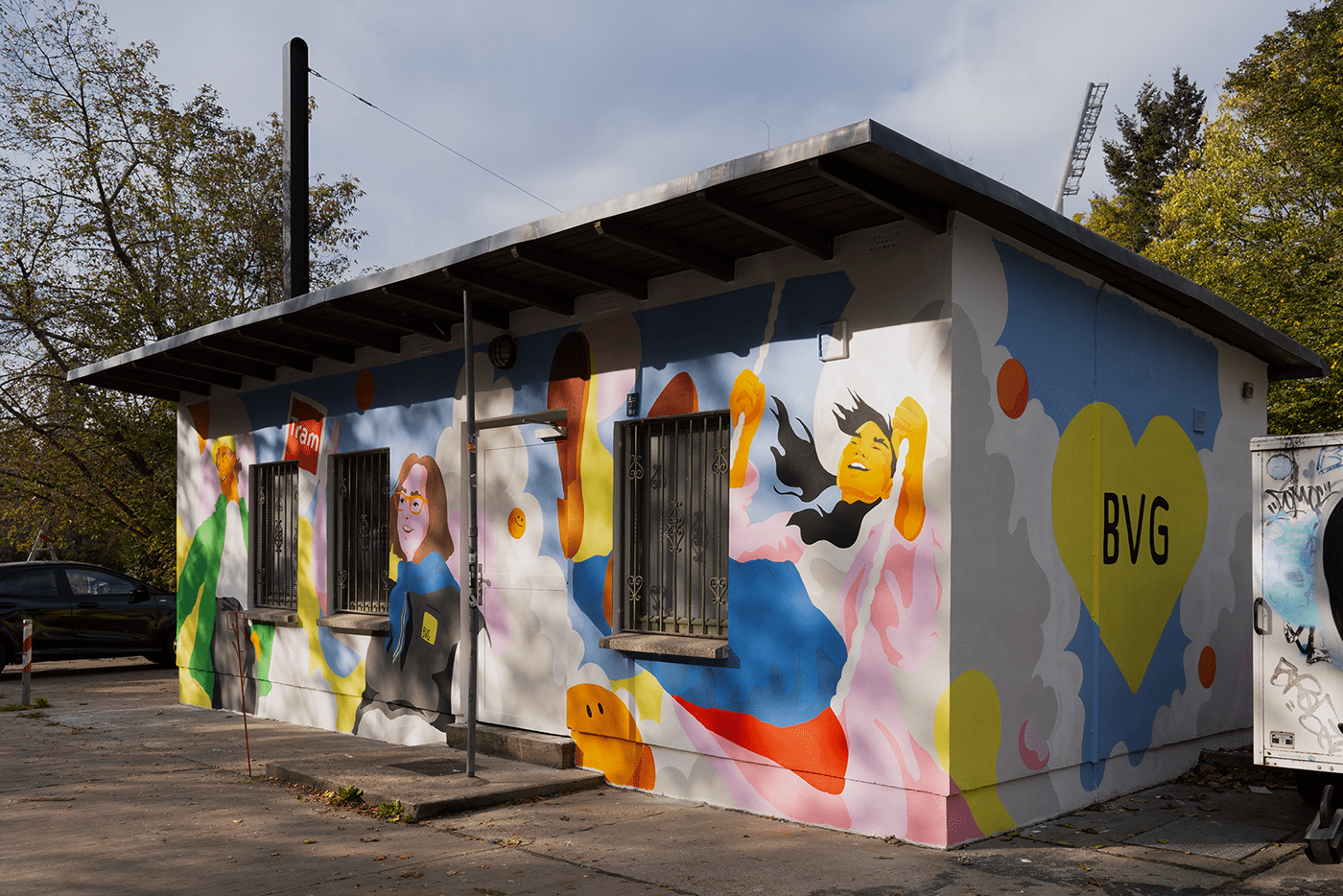 Mural berlin Urban colorful MURALISMO streetart ILLUSTRATION  Diversity Painted flatillustration