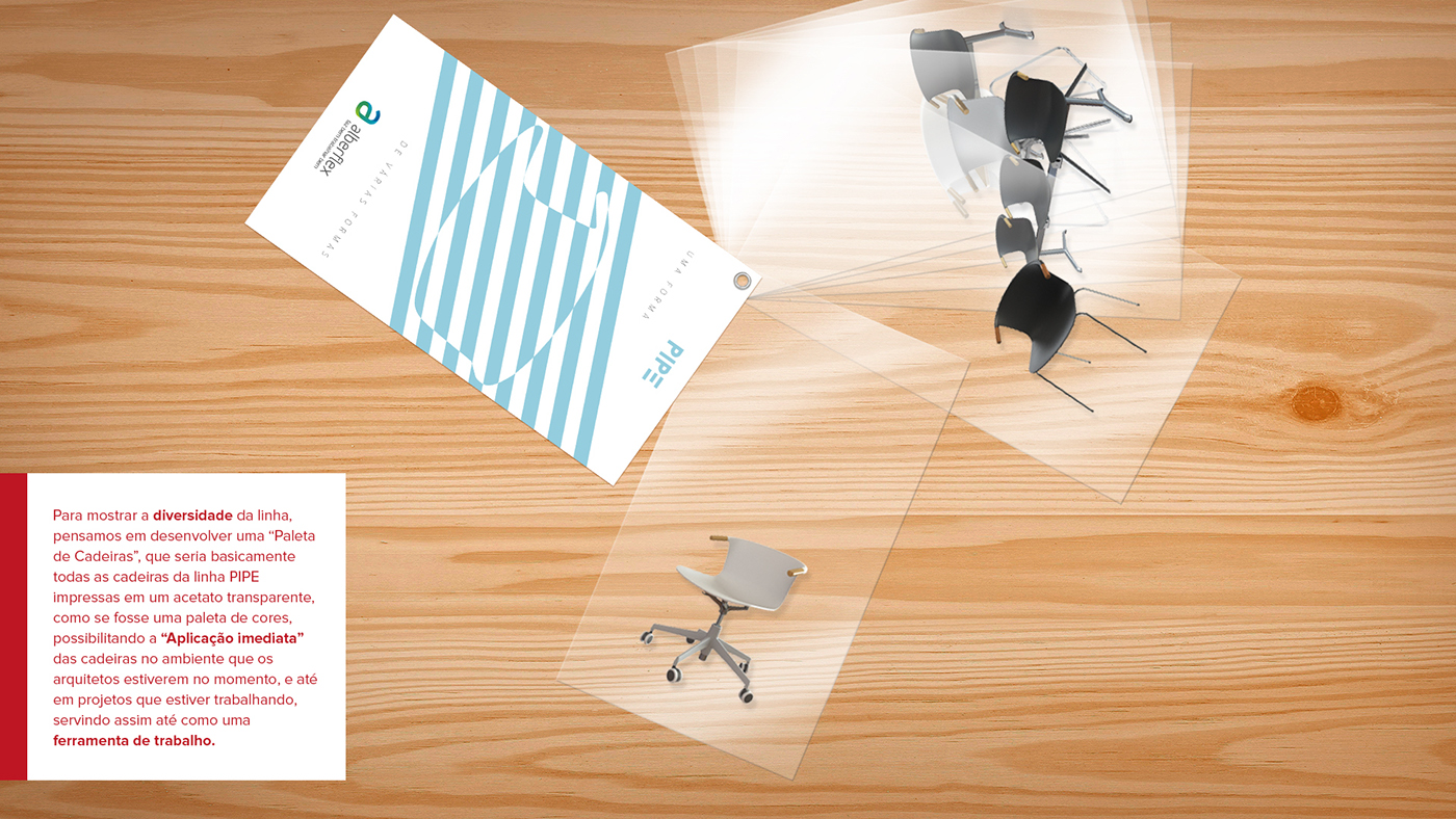 Pipe design chair stripes Alberflex formas Ambient