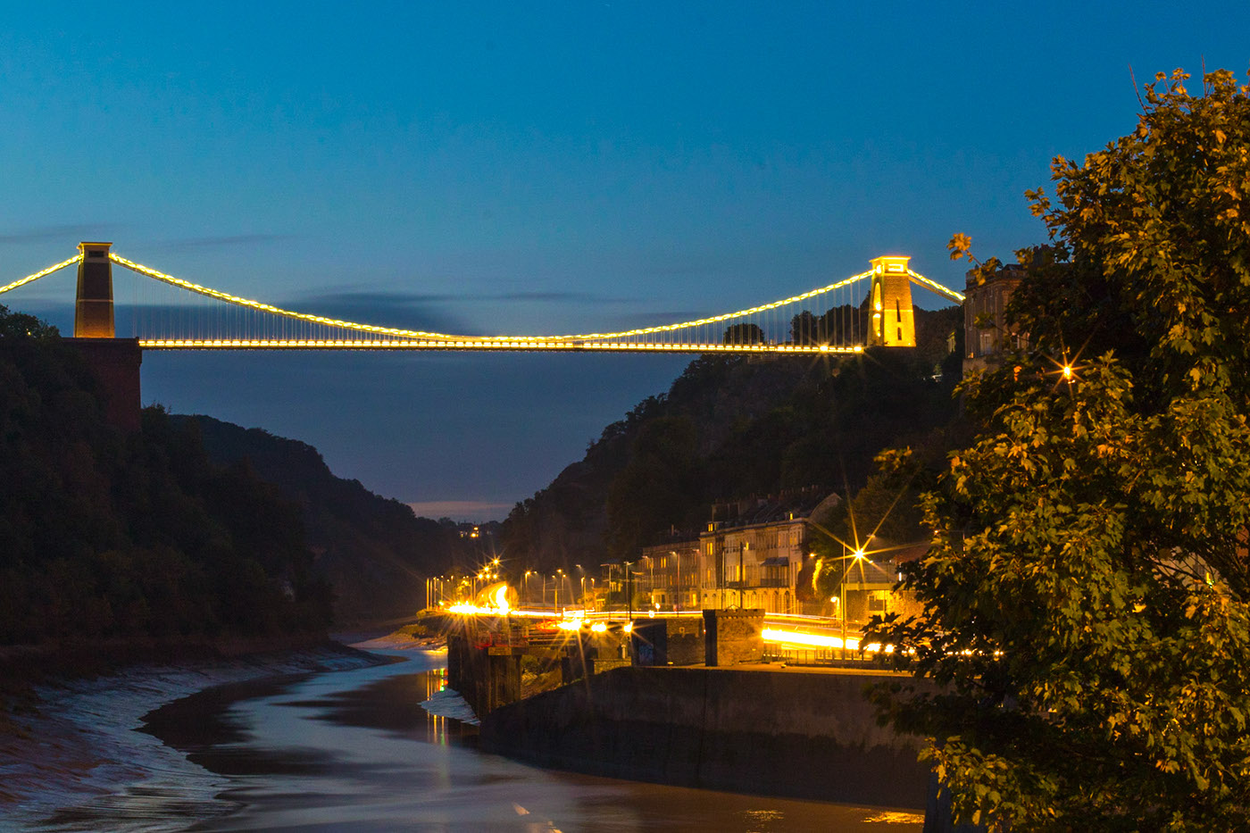 Bristol Suspension Bridge night