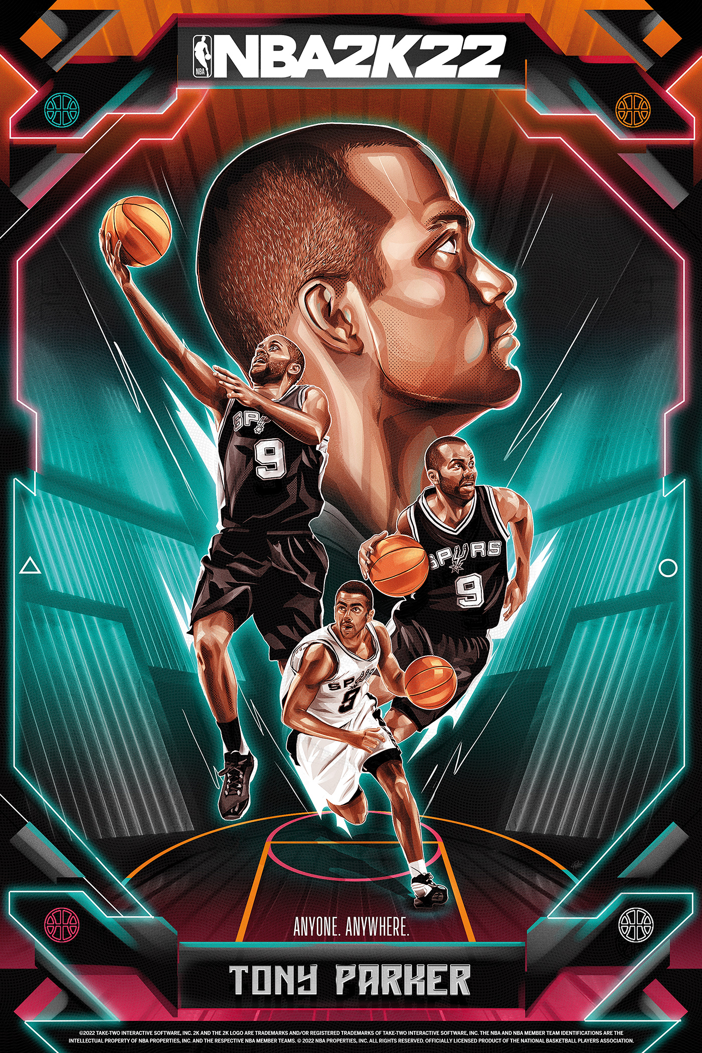 2k basketball NBA NBA 2K sport illustration Sports Design tony parker
