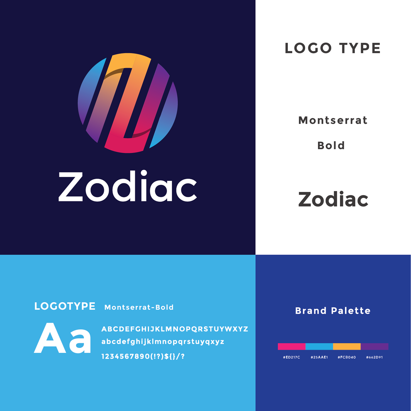 brand guidelines brand identity letter logo logo and branding logo collection Logo Design logo designer logofolio Modern Logo ZODIAC LOGO