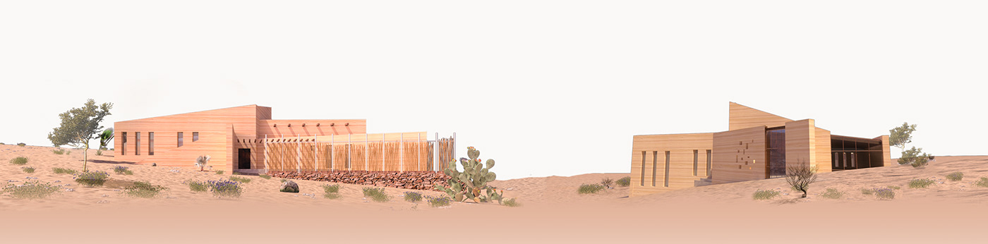 Saint Catherine Competition design Sustainable houses architecture enneagram