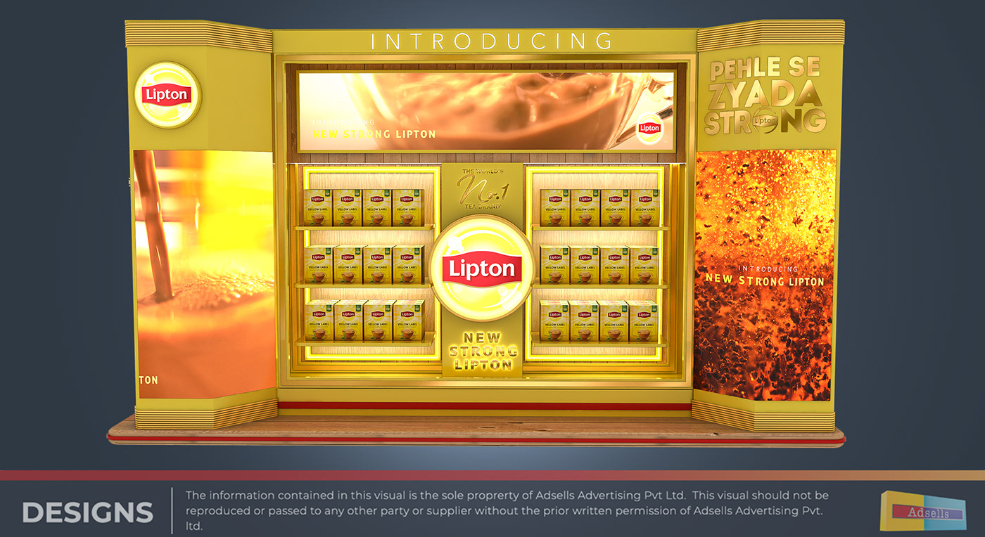 posm 3D graphic design  creative Lipton premium