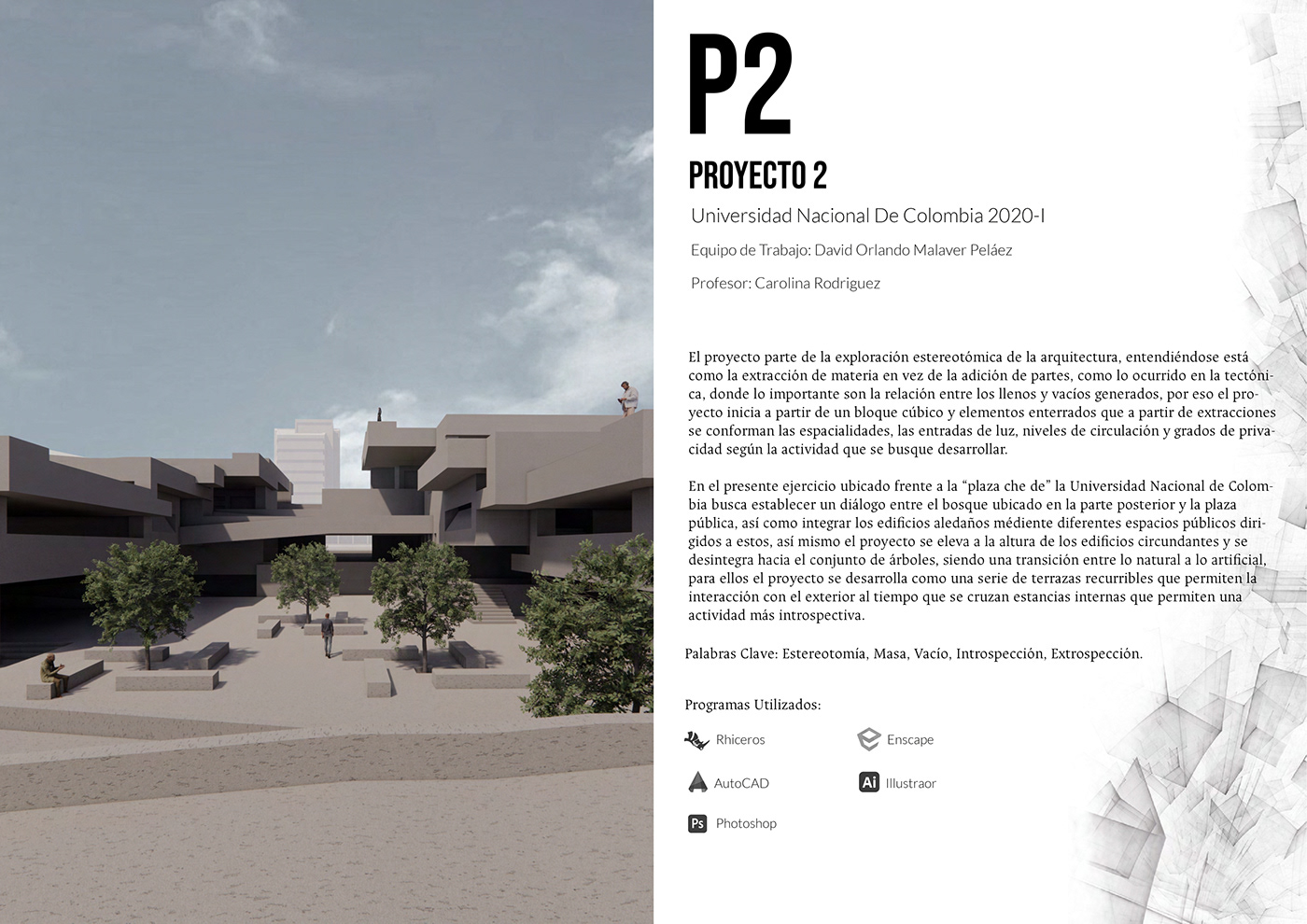 architecture architect concrete design building modern Render 3D enscape visualization exterior