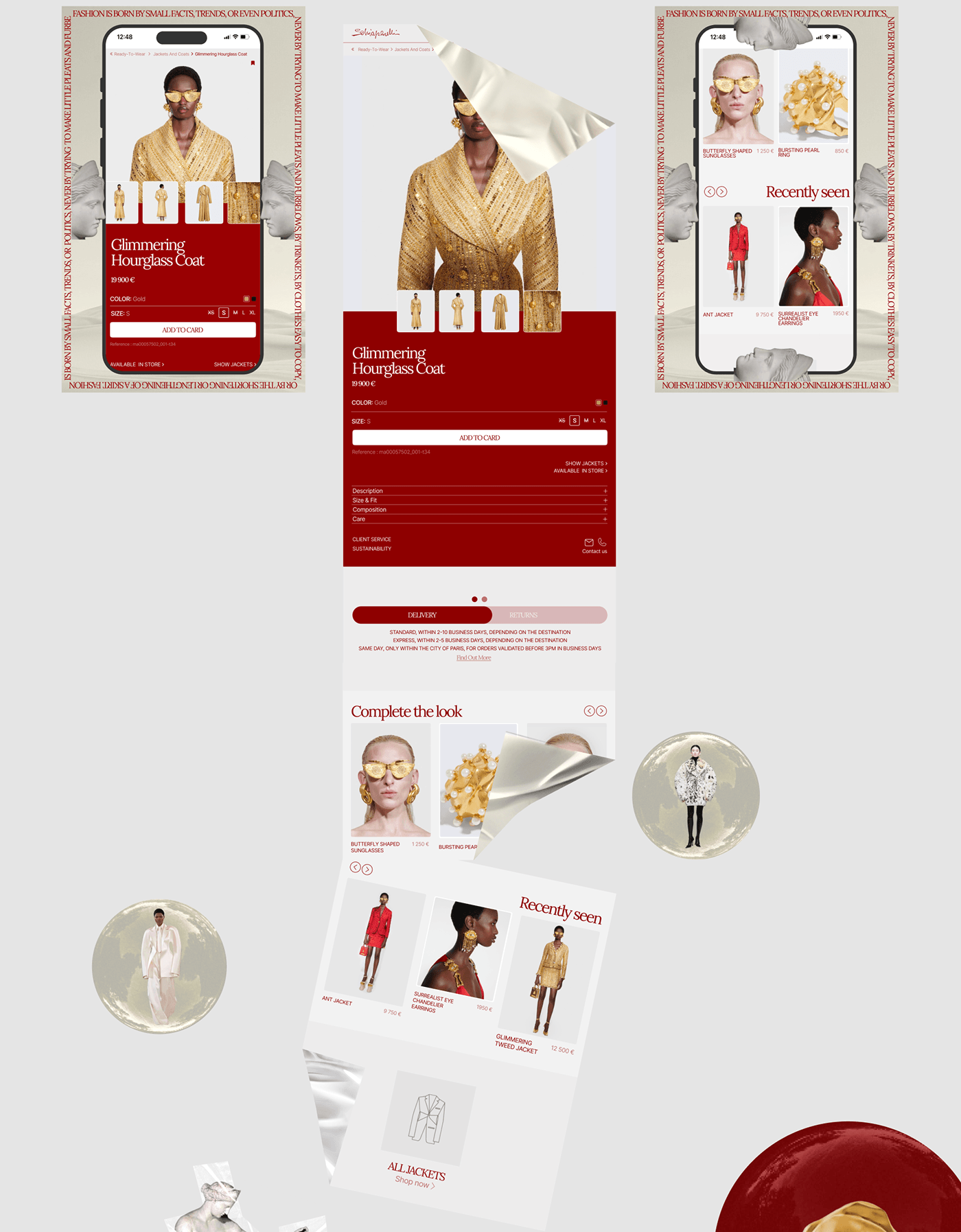 Web Design  UX UI e-commerce online store user interface design ux Fashion  Website Online shop