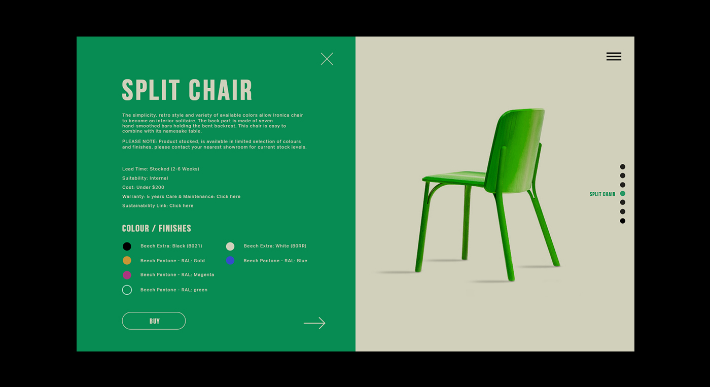 chair colors design Layout ux UI wood concept Webdesign