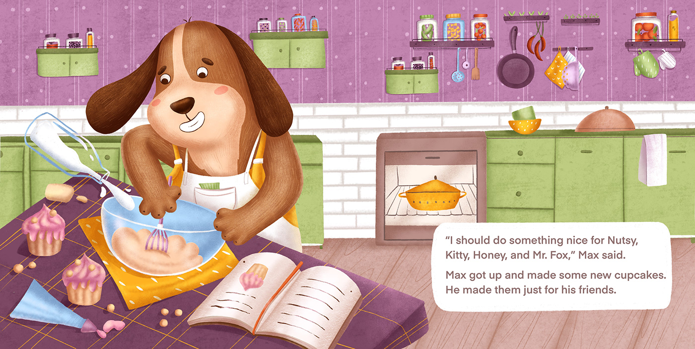 bear book children children's illustration cupcake dog FOX friends kid picturebook