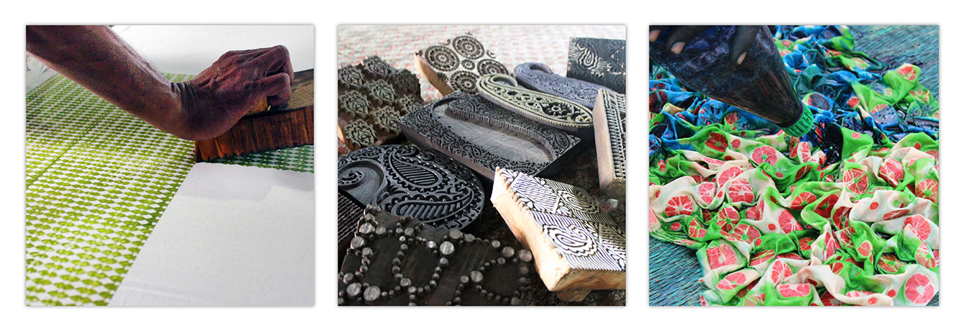 Printing hand block printing wood block batik Traditional crafts handicrafts