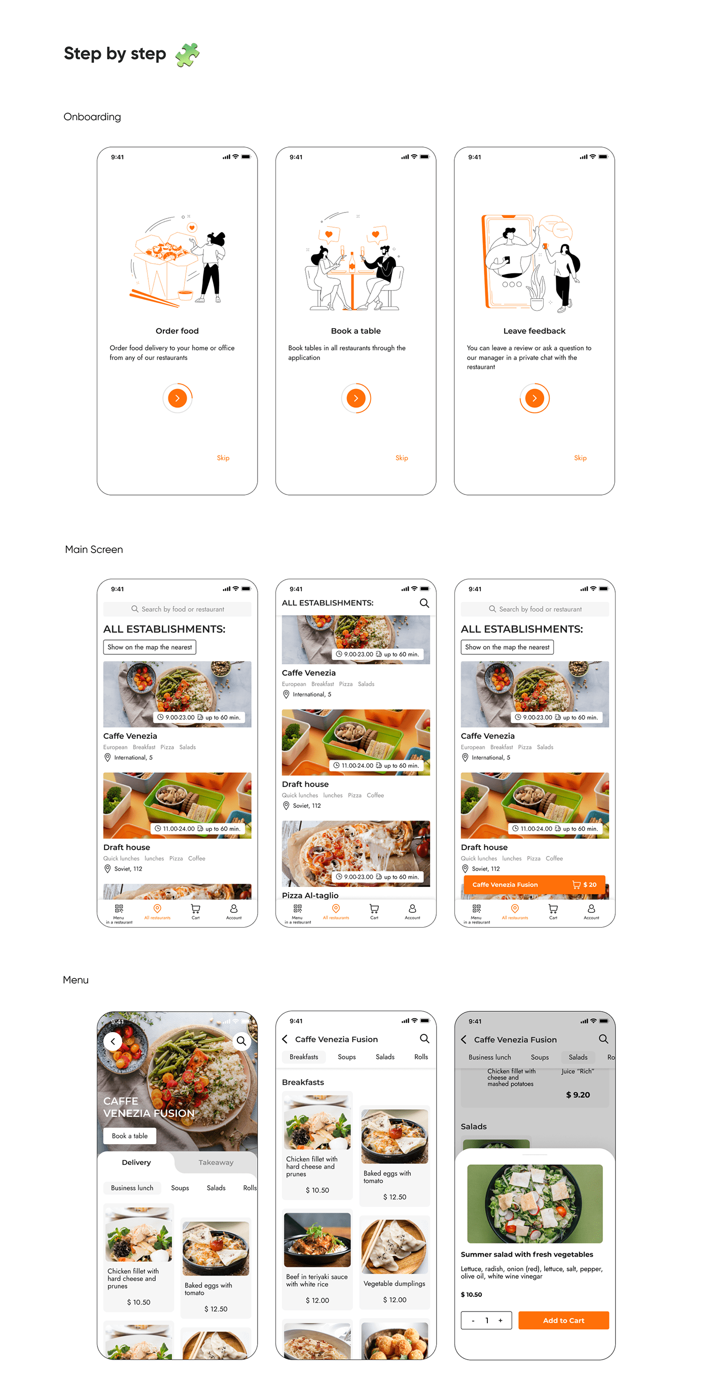 delivery Food  restaurant UI ui design UI/UX user interface ux wireframe