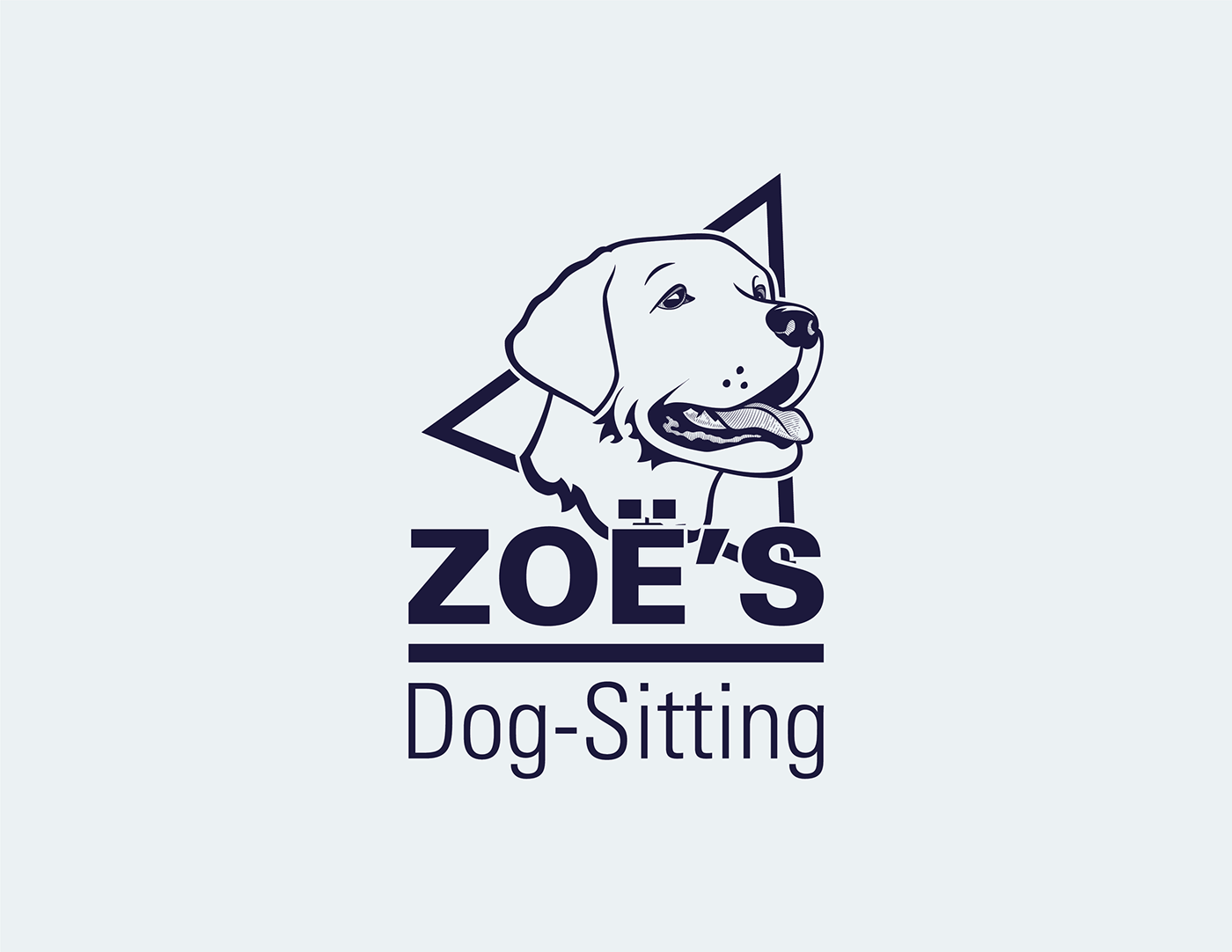 Digital Art  dog dogs ILLUSTRATION  Illustrator logo Logo Design Triangles vector
