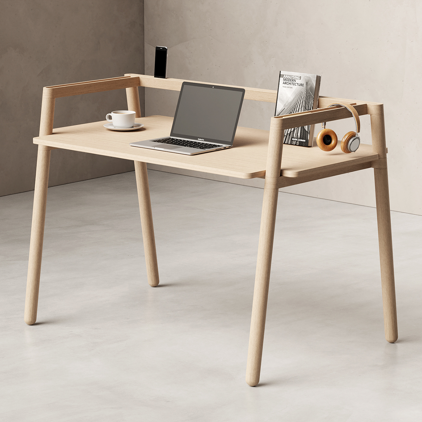 3D concept design desk furniture industrial design  product design  wood desk wood furniture wood joint