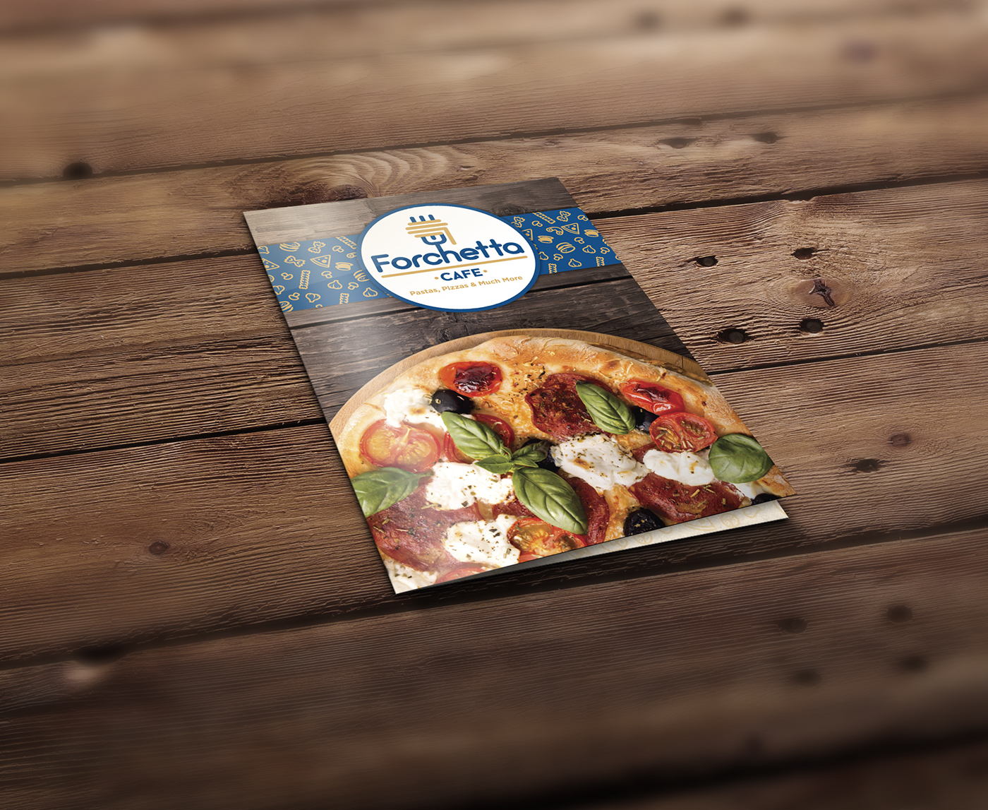logo branding  stationary Pizza italian cafe restaurant Food  menu Pasta