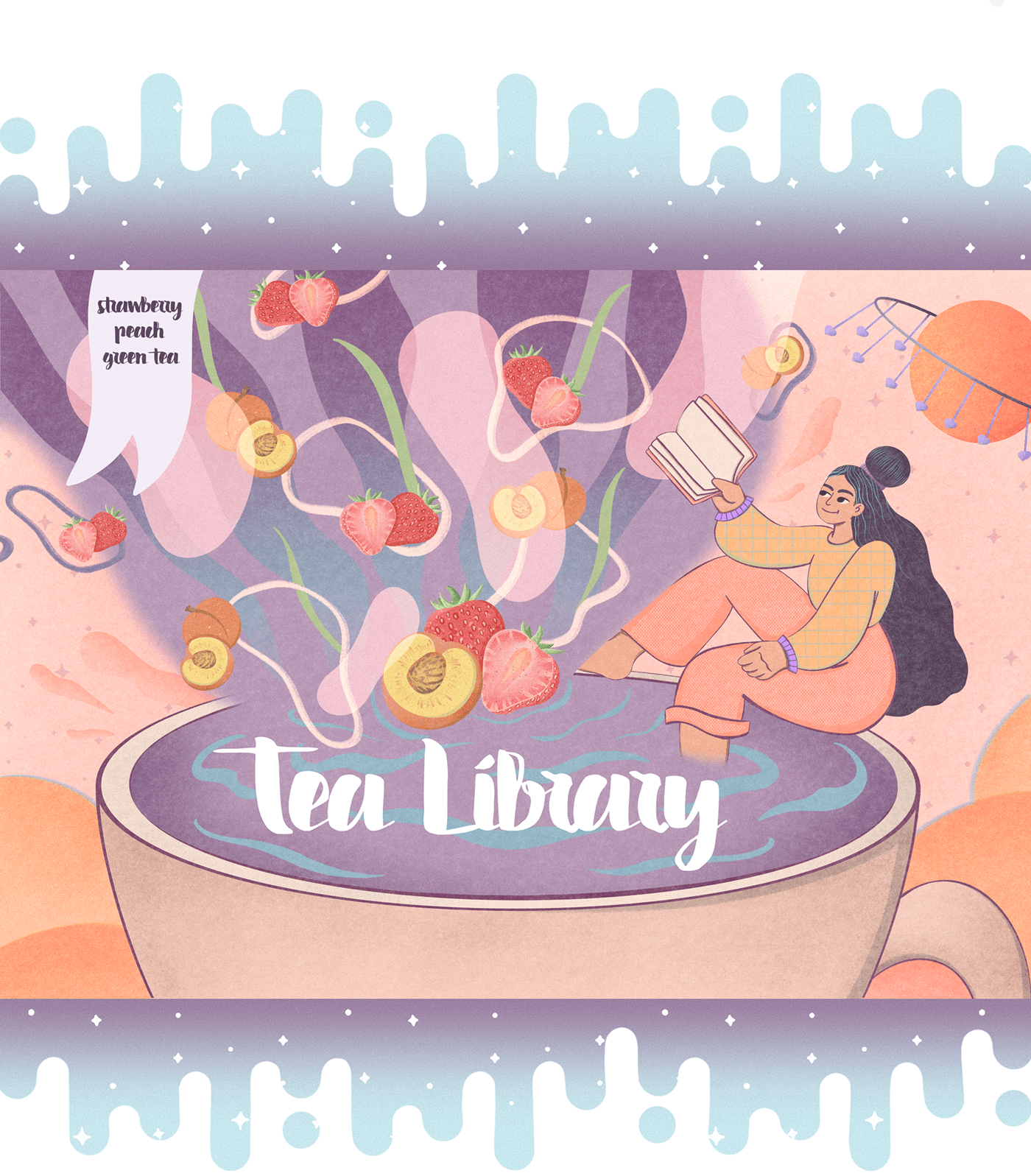 adventures cards design design concept Dystopias girls novels tea tea bag