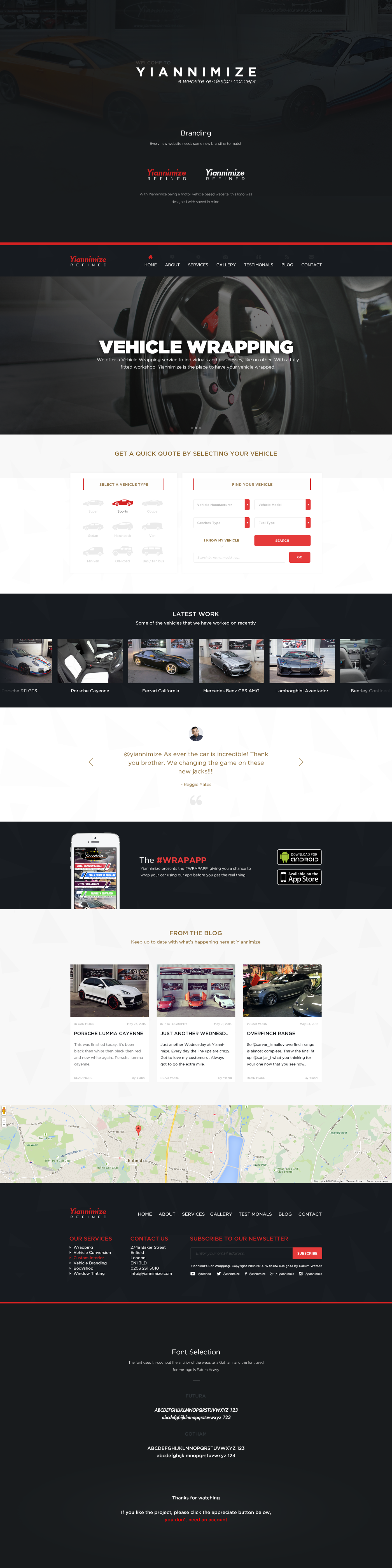 yiannimize car wrapping modification Website Design psd concept yiannimize refined free design Website youtuber   modding