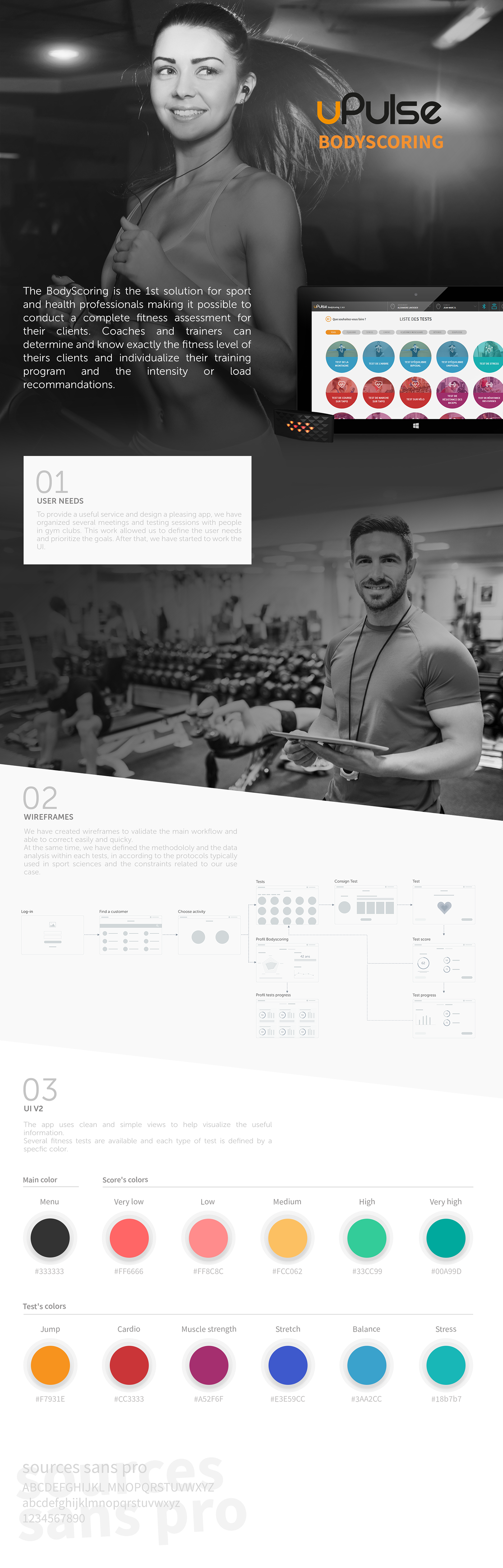 sport ux UI fitness Health IoT testing check-up