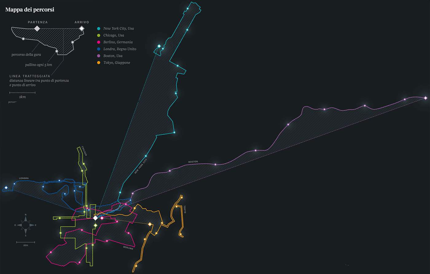 Marathon map dataviz DATAVISUALIZATION nyc New York berlin London tokyo runners