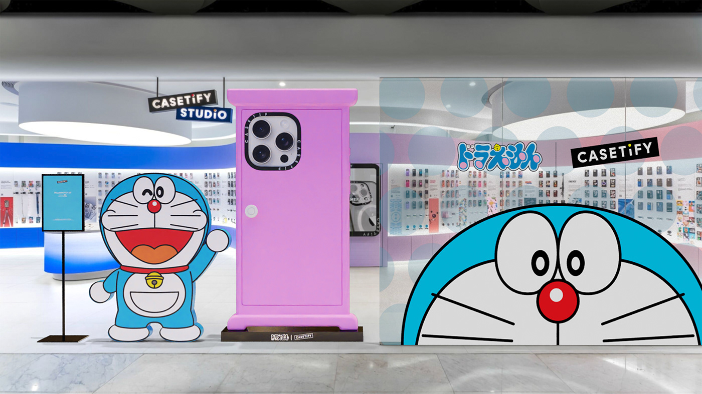cartoon Doraemon Retail Retail design graphic design  interactive retail experience Visual Merchandising Window Display cute
